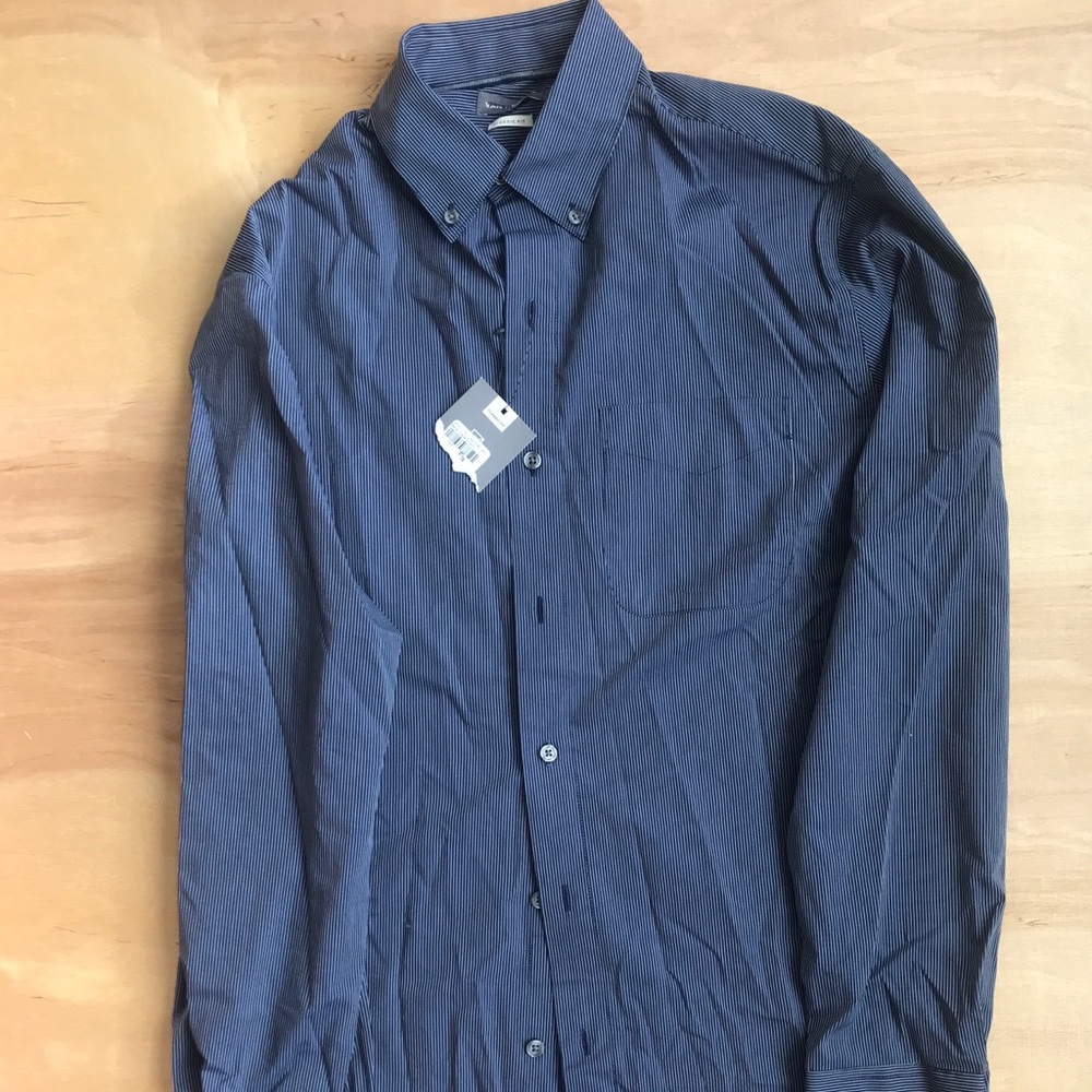 Blue classic fit button down